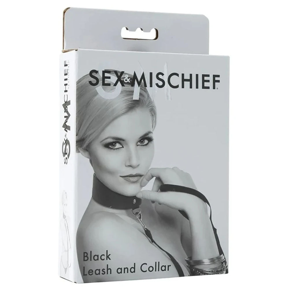 Sex & mischief  - bondage leash & collar -  box side view | Flirtybay.com.au